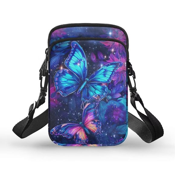 Butterfly Small Shoulder Bags Mini Purse Handbags Polyester Purses >:( - Picture 1 of 7